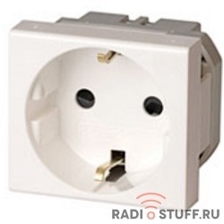 Dkc 45005 Розетка силовая 2Р + Е, со шторками, «Viva», 2 мод., цвет белый