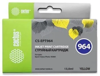 Картридж YELLOW 13ML CS-EPT964 CACTUS