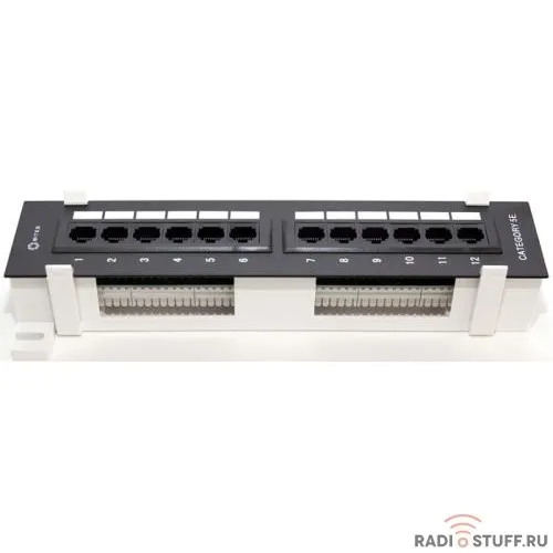 Патч-панель, UTP, 10", cat.5e, 12 портов, Dual Type, 5bites