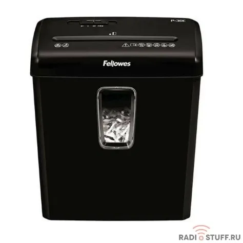 Fellowes Шредер Powershred P-30C, DIN P-4, 4х34 мм, 6 лст., 15 лтр.