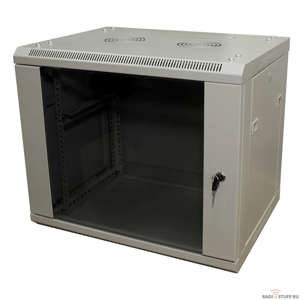 Шкаф телекоммуникационный, 9U, (600х450мм), серый, 5bites 