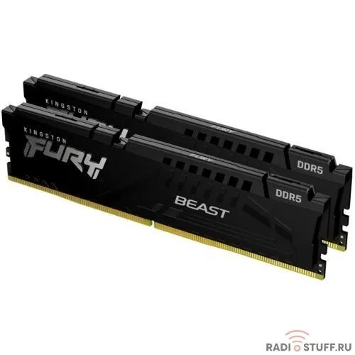 Kingston DDR 5 DIMM 64Gb PC48000, 6000Mhz, Kingston FURY Beast Black CL40 (Kit of 2) (KF560C40BBK2-64) RTL