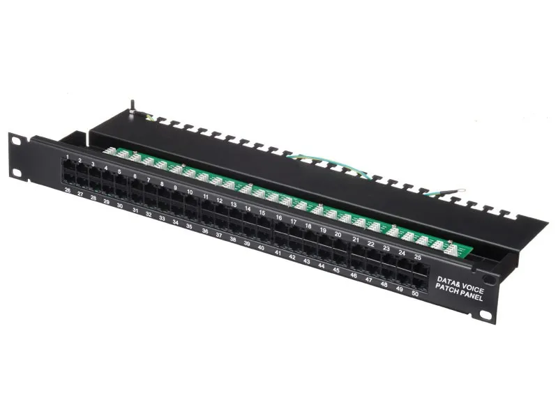 Патч-панель телефонная UTP, 19", 50 портов RJ45, cat.3, 1U, Krone Type, (Акция т/к), Netko