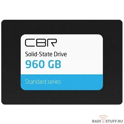 CBR SSD-960GB-2.5-ST21, Внутренний SSD-накопитель, серия "Standard", 960 GB, 2.5", SATA III 6 Gbit/s, Phison PS3111-S11, 3D TLC NAND, R/W speed up to 545/495 MB/s, TBW (TB) 800