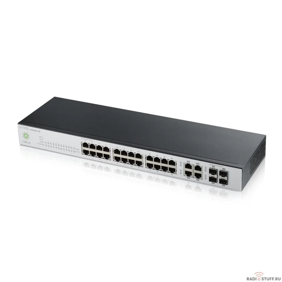 ZYXEL NSW100-28-EU0101F Коммутатор Nebula NSW100-28 с управлением в облаке, 24xGE, 4xCombo (SFP/RJ-45)