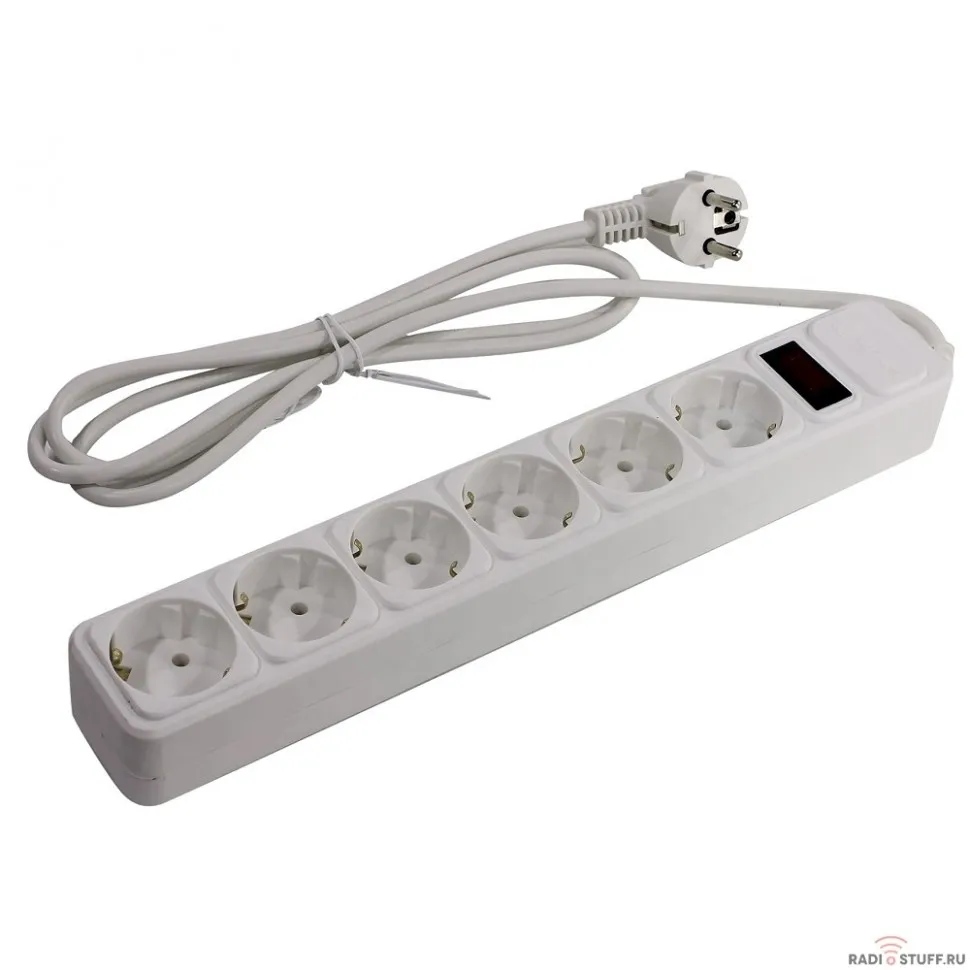 5bites SP6W-118 Сетевой фильтр  6S / 3*0.75MM2 / 1.8M / WHITE