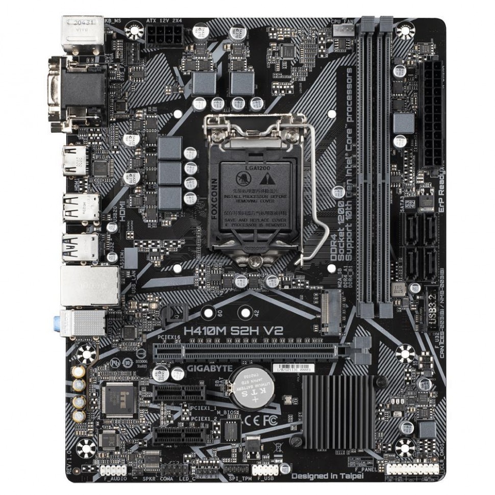 Gigabyte H410M S2H V2 {Soc-1200 Intel H470 2xDDR4 mATX AC`97 8ch(7.1) GbLAN+VGA+DVI+HDMI}