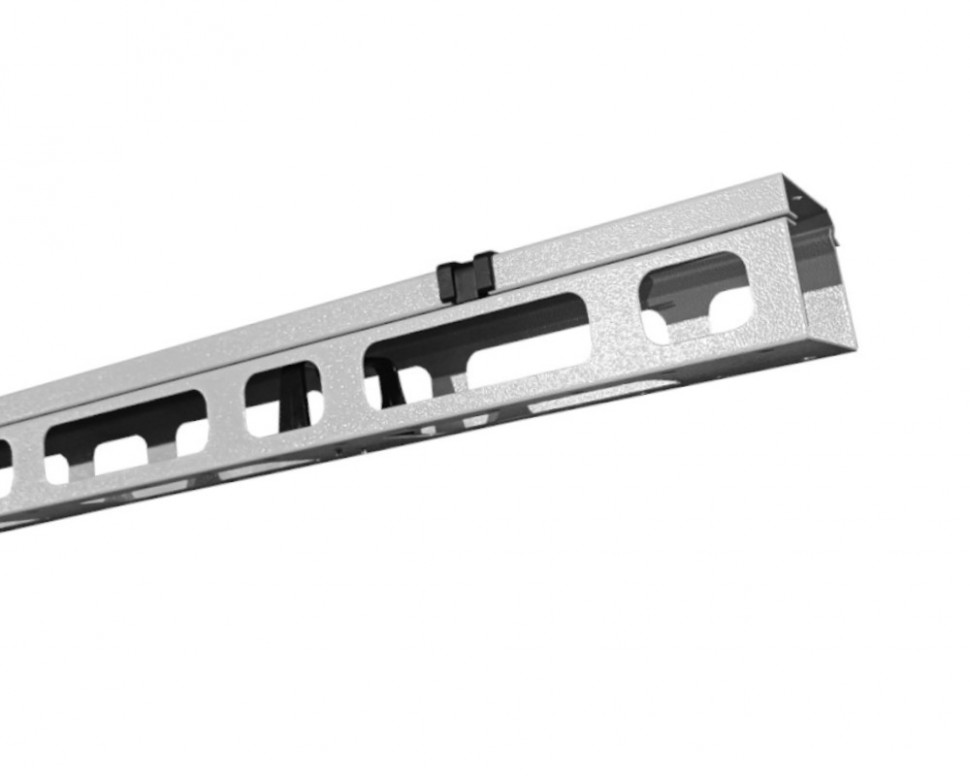 Кабельный органайзер 19", 42U, металлический, вертикального типа, с крышкой, серый "А"