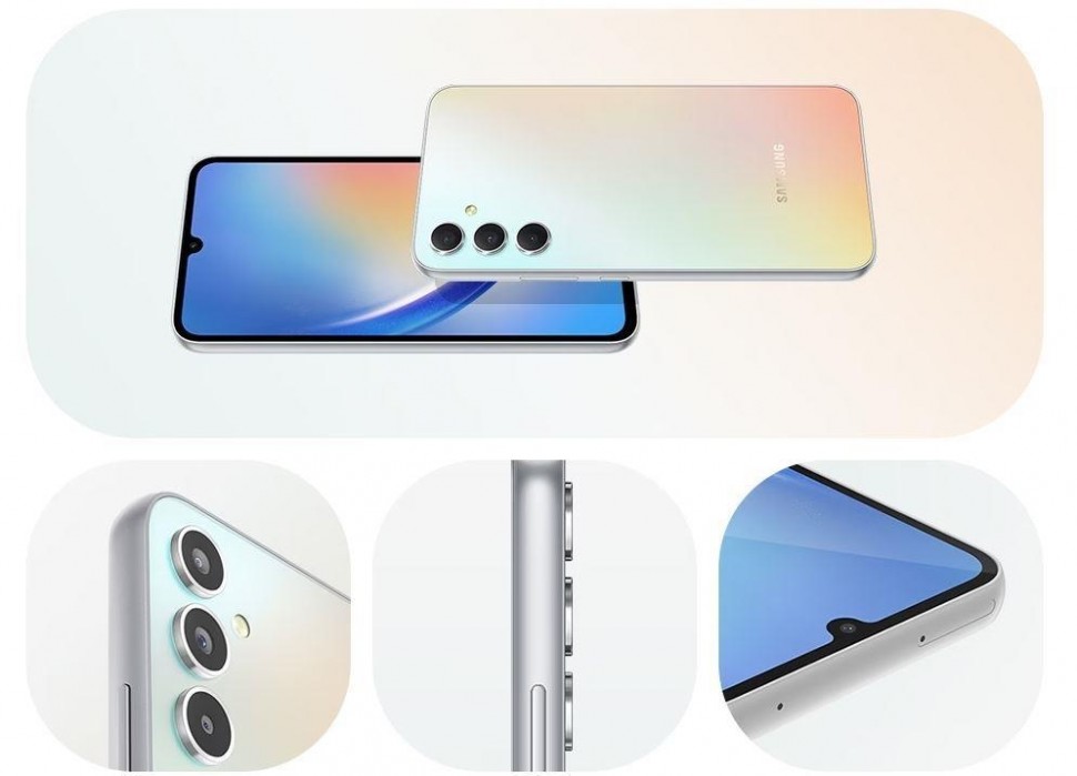 Мобильный телефон GALAXY A34 5G NFC 6/128GB SILVER SM-A346 SAMSUNG