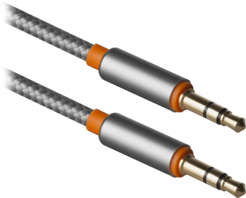 Кабель AUDIO 3.5MM 1.2M GREY JACK M- JACK M 87514 DEFENDER