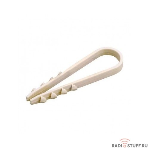REXANT (07-4503) Дюбель-хомут нейлоновый 19-25 мм, белый, упаковка 100 шт.