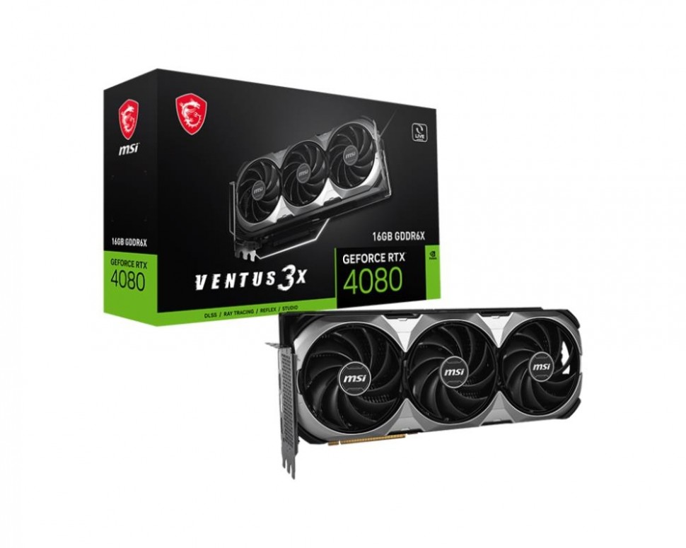 Видеокарта PCIE16 RTX4080 16GB RTX 4080 16GB VENTUS 3X E MSI