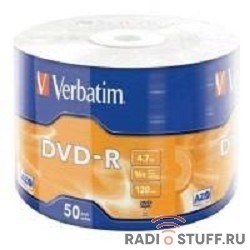 Verbatim  Диски DVD-R  4.7Gb, 16-x Data Life (50 шт) (43791)