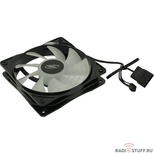 Вентилятор DEEPCOOL RF120R 120x120x25мм (96шт./кор, LED Red подсветка, 1300об/мин) Retail