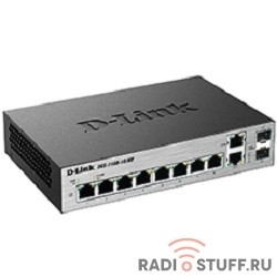 D-Link DGS-1100-10/ME/A1A/A2A Настраиваемый коммутатор 2 уровня с 8 портами 10/100/1000Base-T и 2 комбо-портами 100/1000Base-T/SFP