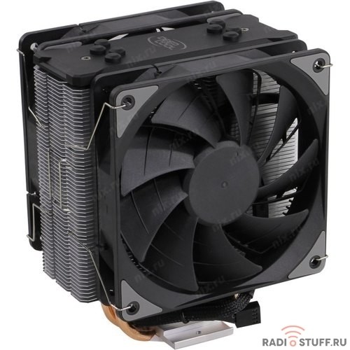 Кулер DEEPCOOL GAMMAXX 400 EX LGA1366/115X/AM4/AM3/+/AM2/+/FM2/+/FM1 (12шт/кор, TDP 180Вт, PWM, DUAL Fan 120mm, 4 тепл. трубки прямого контакта ) RET