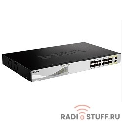 D-Link DXS-1100-16SC/A1A PROJ Настраиваемый коммутатор EasySmart с 14 портами 10GBase-X SFP+ и 2 комбо-портами 10GBase-T/SFP+