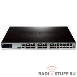 D-Link DGS-3420-28PC/B1A PROJ Управляемый стекируемый коммутатор 3 уровня с 20 портами 10/100/1000Base-T, 4 комбо-портами 100/1000Base-T/SFP и 4 портами 10GBase-X SFP+
