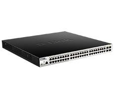 D-Link DGS-1210-52MPP/ME/B1A PROJ Управляемый коммутатор 2 уровня с 48 портами 10/100/1000Base-T и 4 портами 1000Base-X SFP (48 портов с поддержкой PoE 802.3af/802.3at (30 Вт), PoE-бюджет 740 Вт)