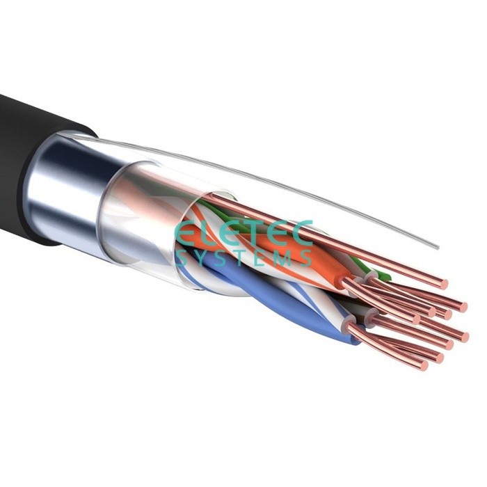 Кабель FTP 5E Eletec 4x2xAWG24,наружный, 305м, медь, Россия