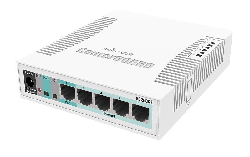 MikroTik RB260GS (CSS106-5G-1S) коммутатор