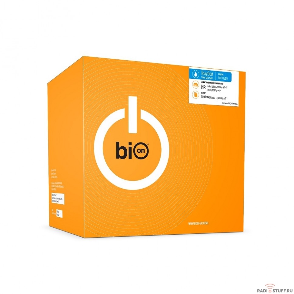 Bion CF351A Картридж для HP LaserJet Pro MFP M176/M176FN/M177/M177FW (1000  стр.), Голубой
