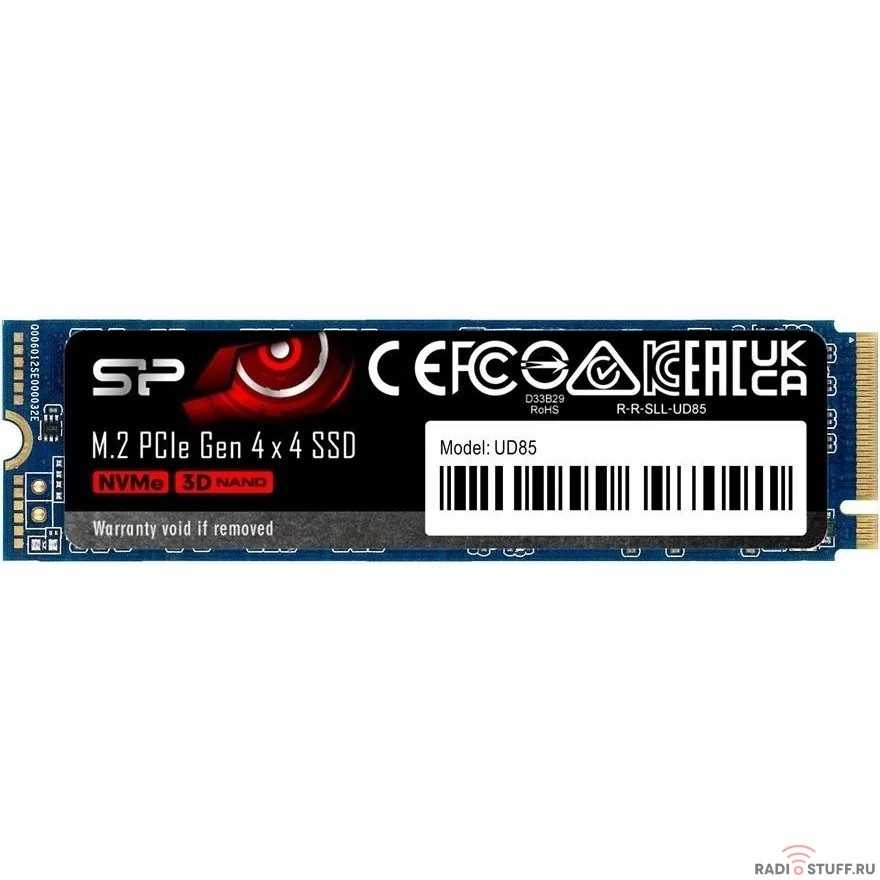 Накопитель SSD Silicon Power PCI-E 4.0 x4 250Gb SP250GBP44UD8505 M-Series UD85 M.2 2280