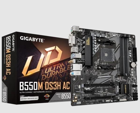 Материнская плата AMD B550 SAM4 MATX B550M DS3H AC 1.7 GIGABYTE