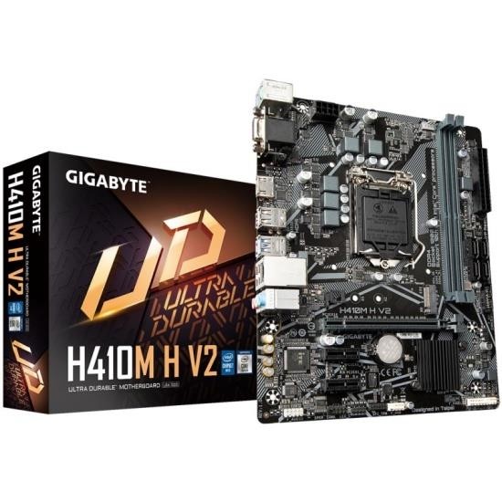 Материнская плата GIGABYTE Intel H470 Express LGA1200 MicroATX Memory DDR4 Количество слотов памяти 2 слота 2xPCI-Express 1x 1xPCI-Express 16x H410MHV21.7