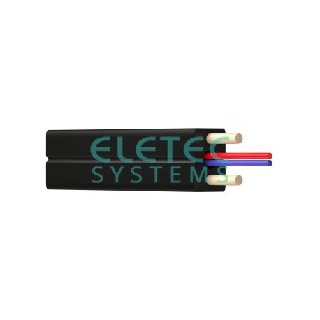 Кабель волоконно-оптический 2 (SМ — 9/125, G657.A1), FTTH drop type, внутренний, LSZH, черный, 2000м