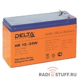 Delta HR 12-34W (9 А\ч, 12В) свинцово- кислотный  аккумулятор