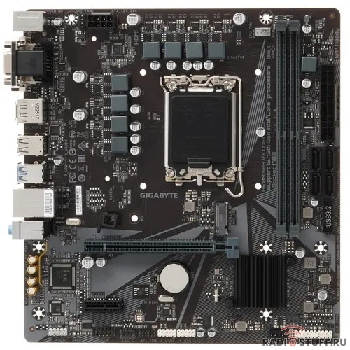 Gigabyte H610M S2H V2 DDR4 {Soc-1700, H610, 2*DDR4, DP+D-Sub+DVI+HDMI,  4 SATA 6 Гб/с, M2, Audio, Gb LAN, USB 3.2, USB 2.0, COM*1 header, mATX}