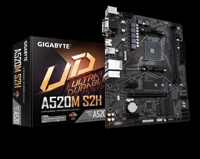 Материнская плата AMD A520 SAM4 MATX A520M S2H 1.2 GIGABYTE