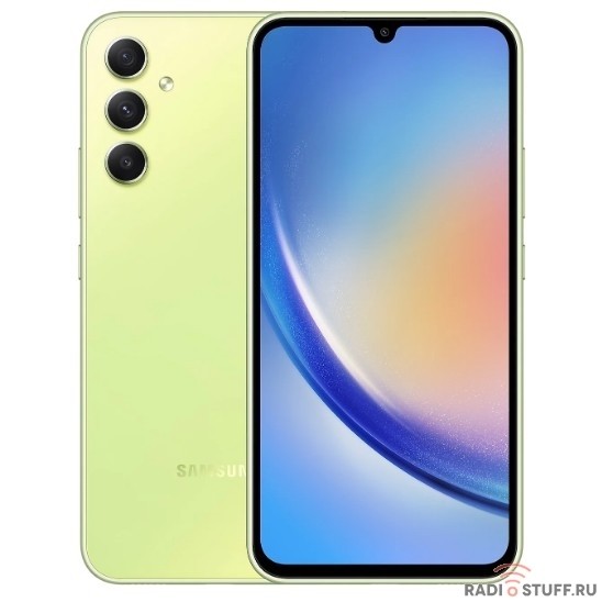 Смартфон Samsung Galaxy A34 5G SM-A346E 128Gb 6Gb зеленый лайм 3G 4G 2Sim 6.6" AMOLED 1080x2340 And1